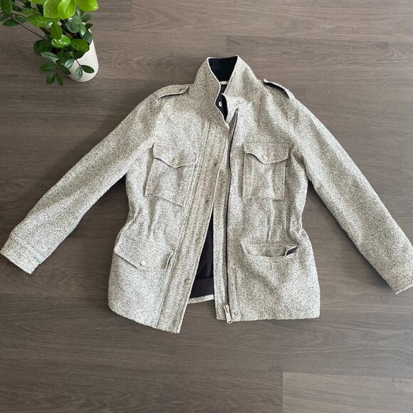 Club Monaco Slate Grey Military-Style Jacket - Picture 1 of 9